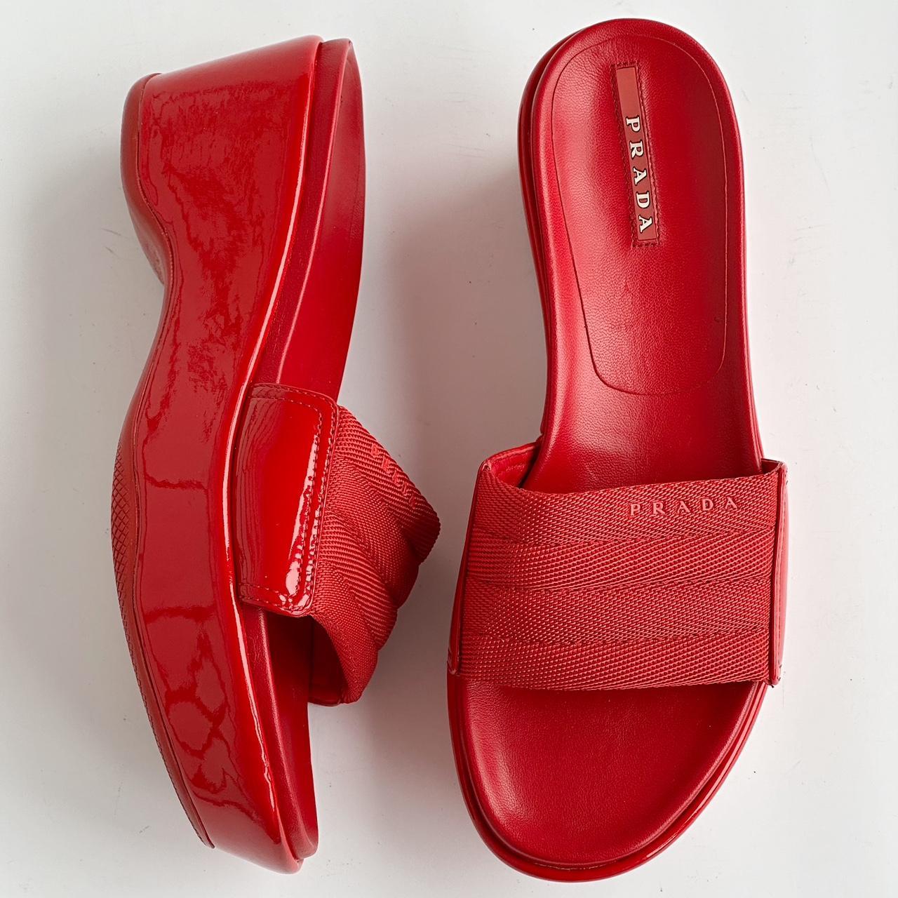 Prada Women's Red Sandals | Depop