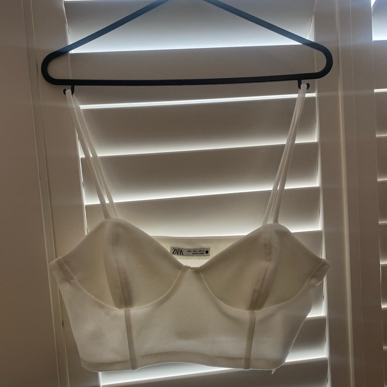 White zara corset style top, never been worn,... Depop