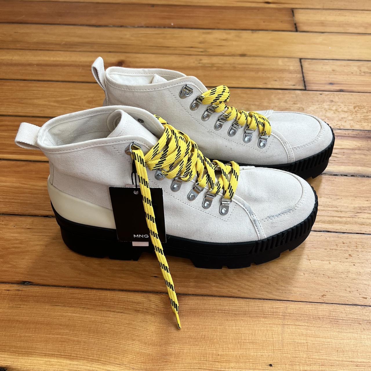 Mango Women's Ankle Boots Cream US – Mango beige platform