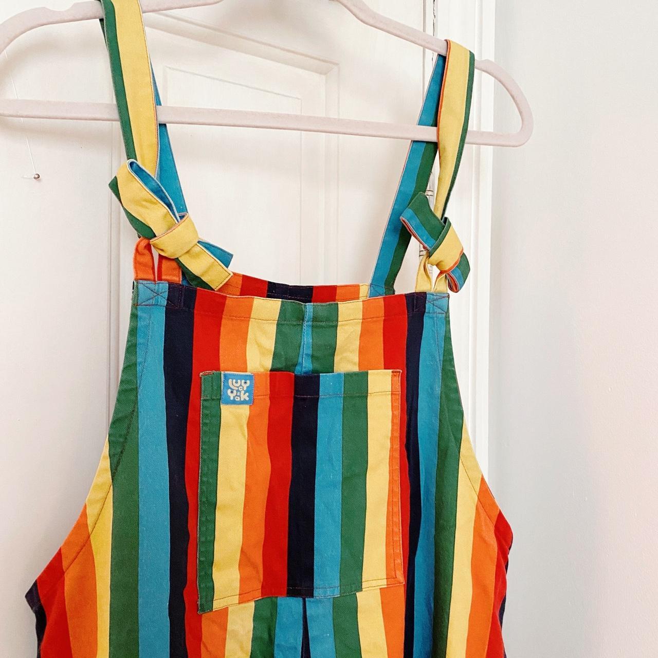 Lucy and Yak original rainbow dungarees 🌈 Size... - Depop