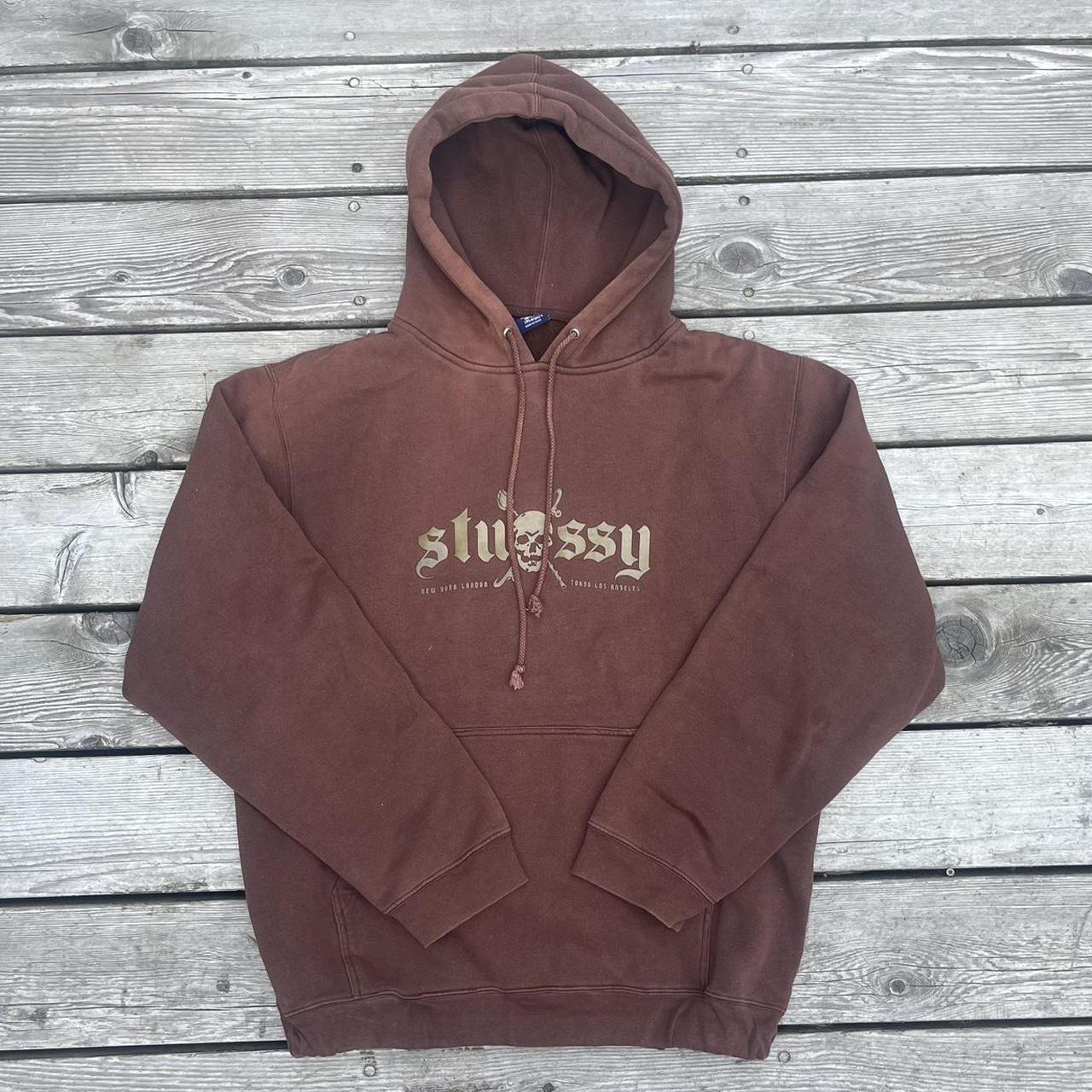 Stussy hoodie guate brown