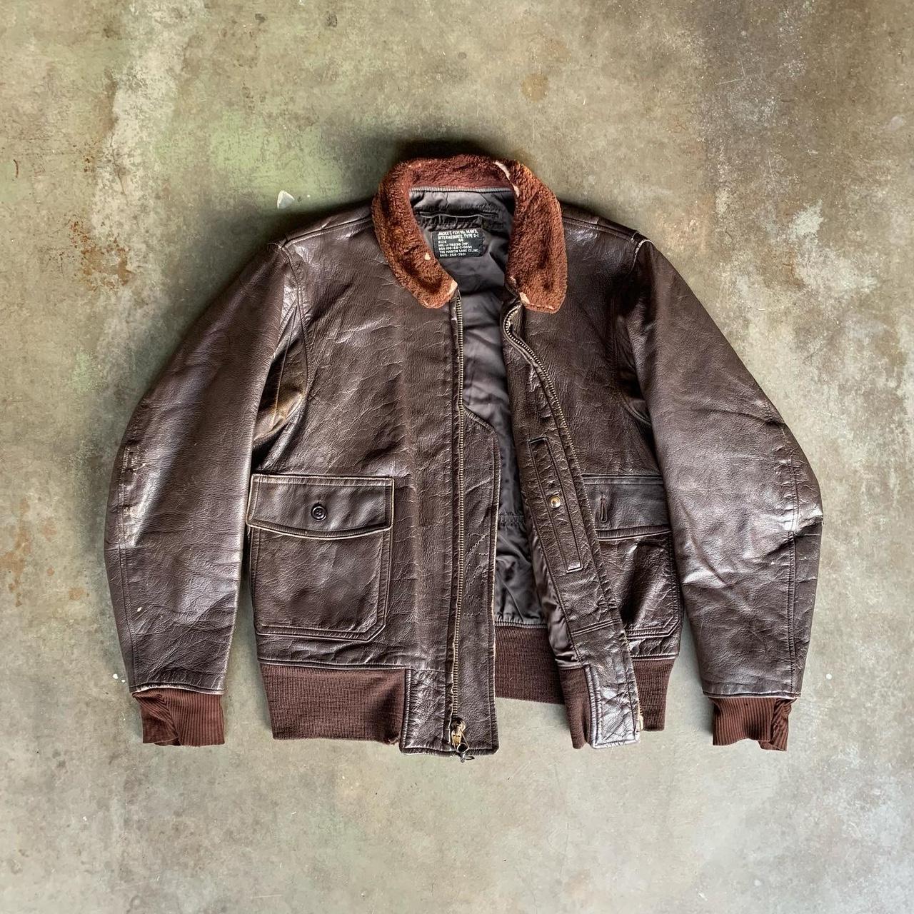 Vintage 1960s Vietnam Era G-1 Leather Flight Jacket... - Depop