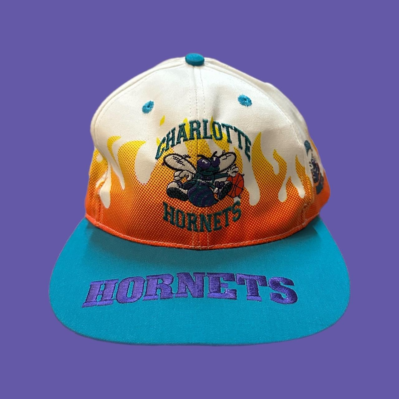 Vintage Charlotte Hornets On Fire youth... - Depop