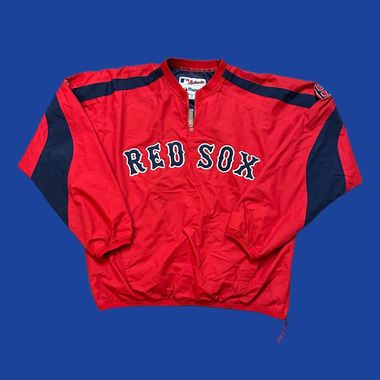 VINTAGE MAJESTIC boston red sox jacket authentic - Depop