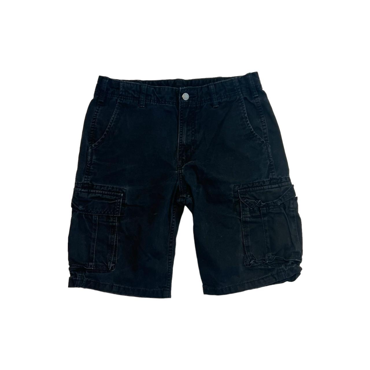 vintage y2k black levi's cargo shorts preloved... Depop