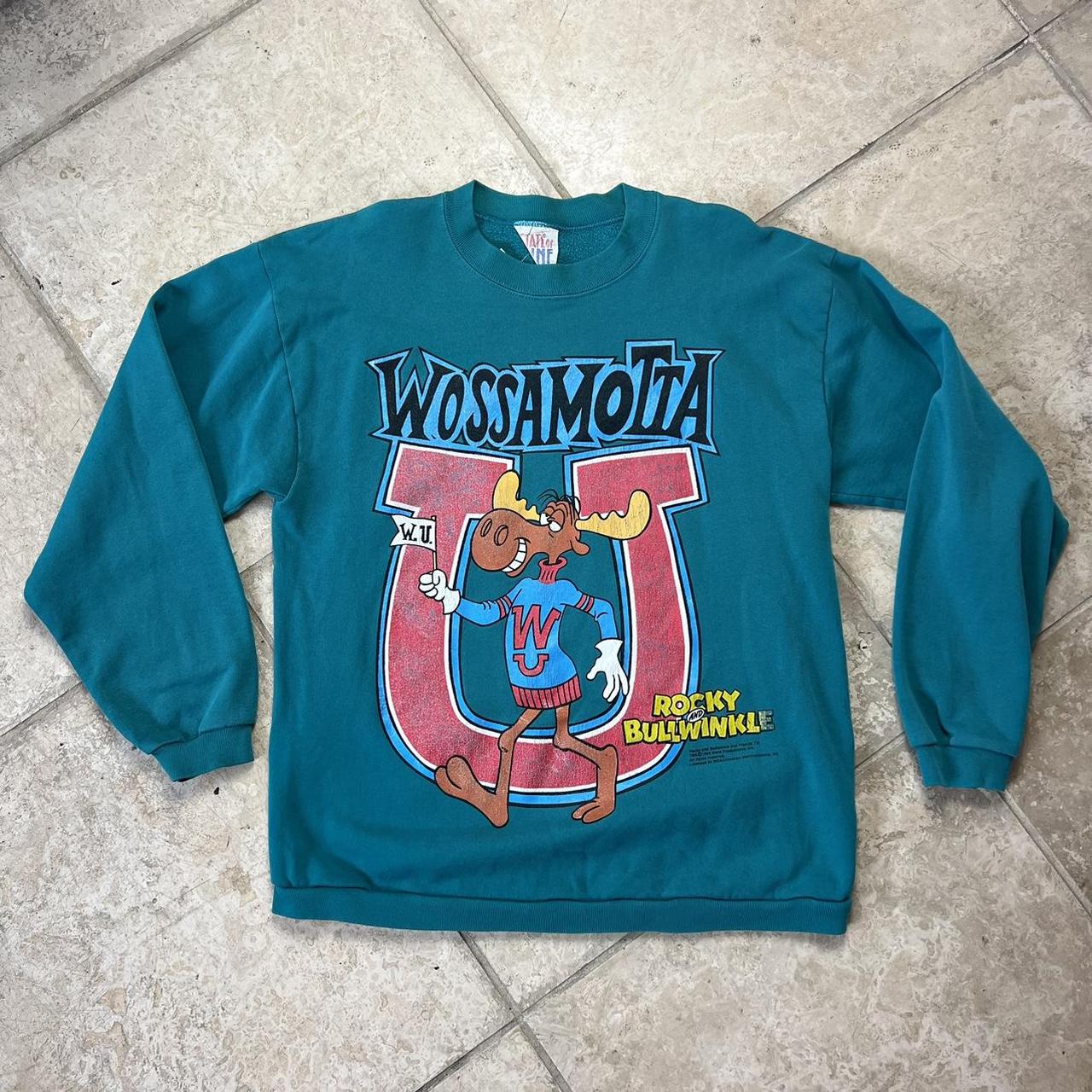 VINTAGE 90's ROCKY & BULLWINKLE WOSSAMOTTA U | Depop