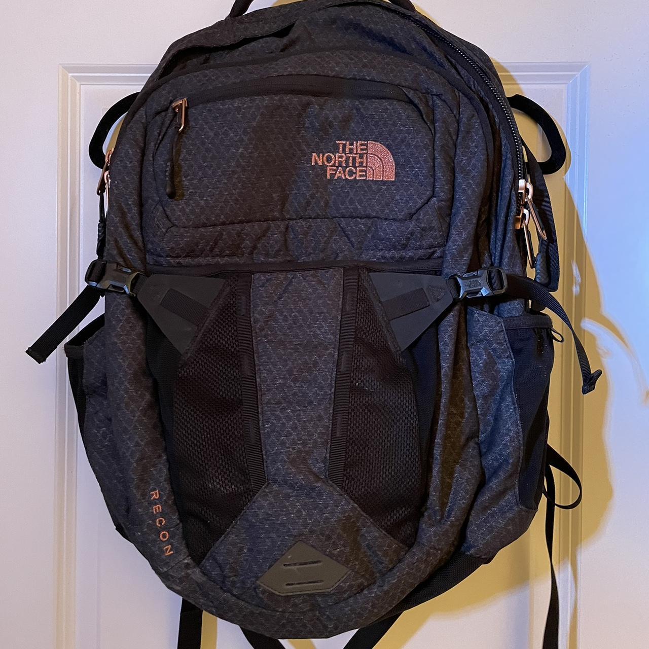 North face burnt hot sale coral backpack