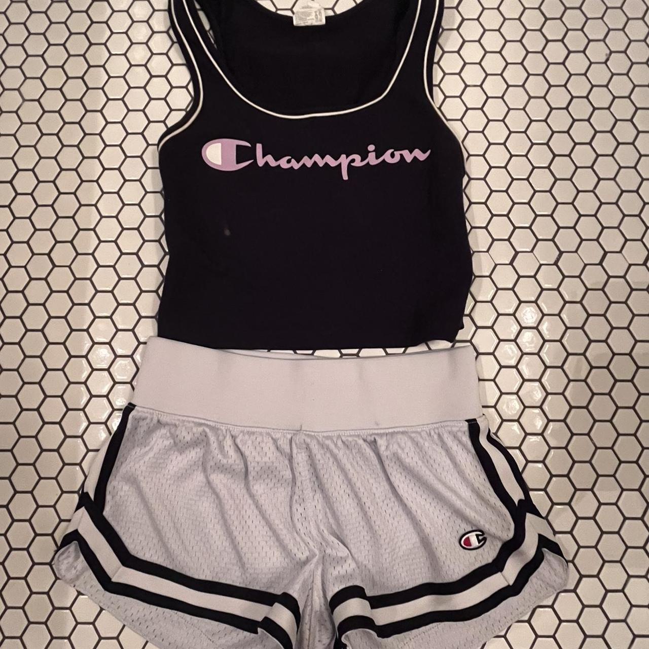 Champion two piece hot sale short set womens