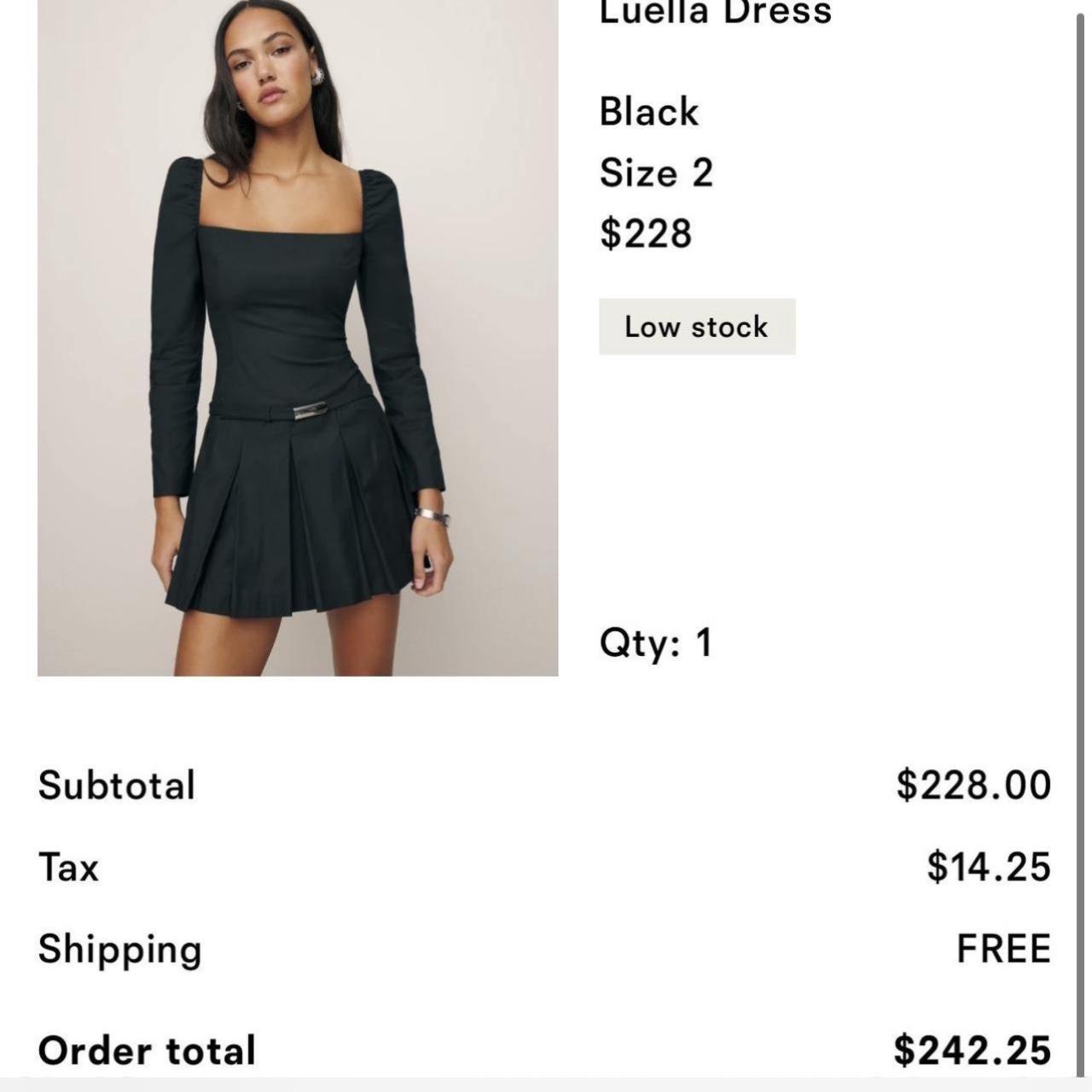 ☆関税込み☆【Reformation】Luella Dress Reformation Luella Long-Sleeve Square-Neck Mini Dress