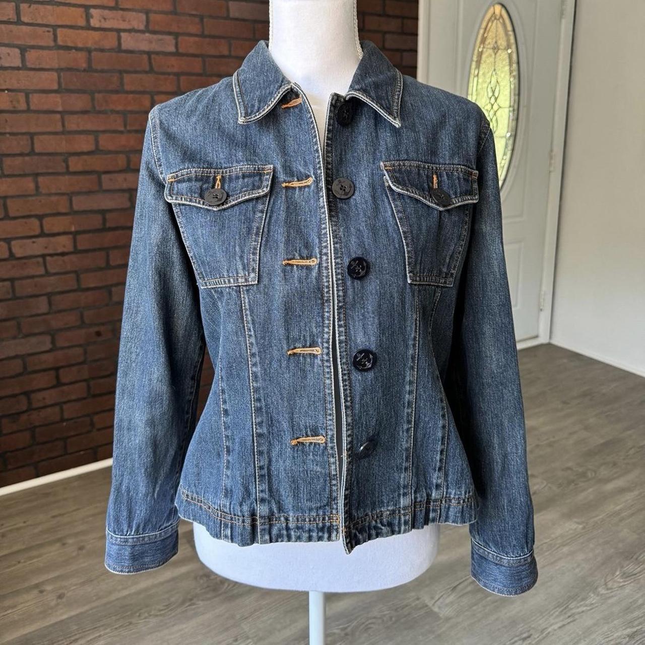 Vintage Liz Claiborne Denim Jacket with little. Depop