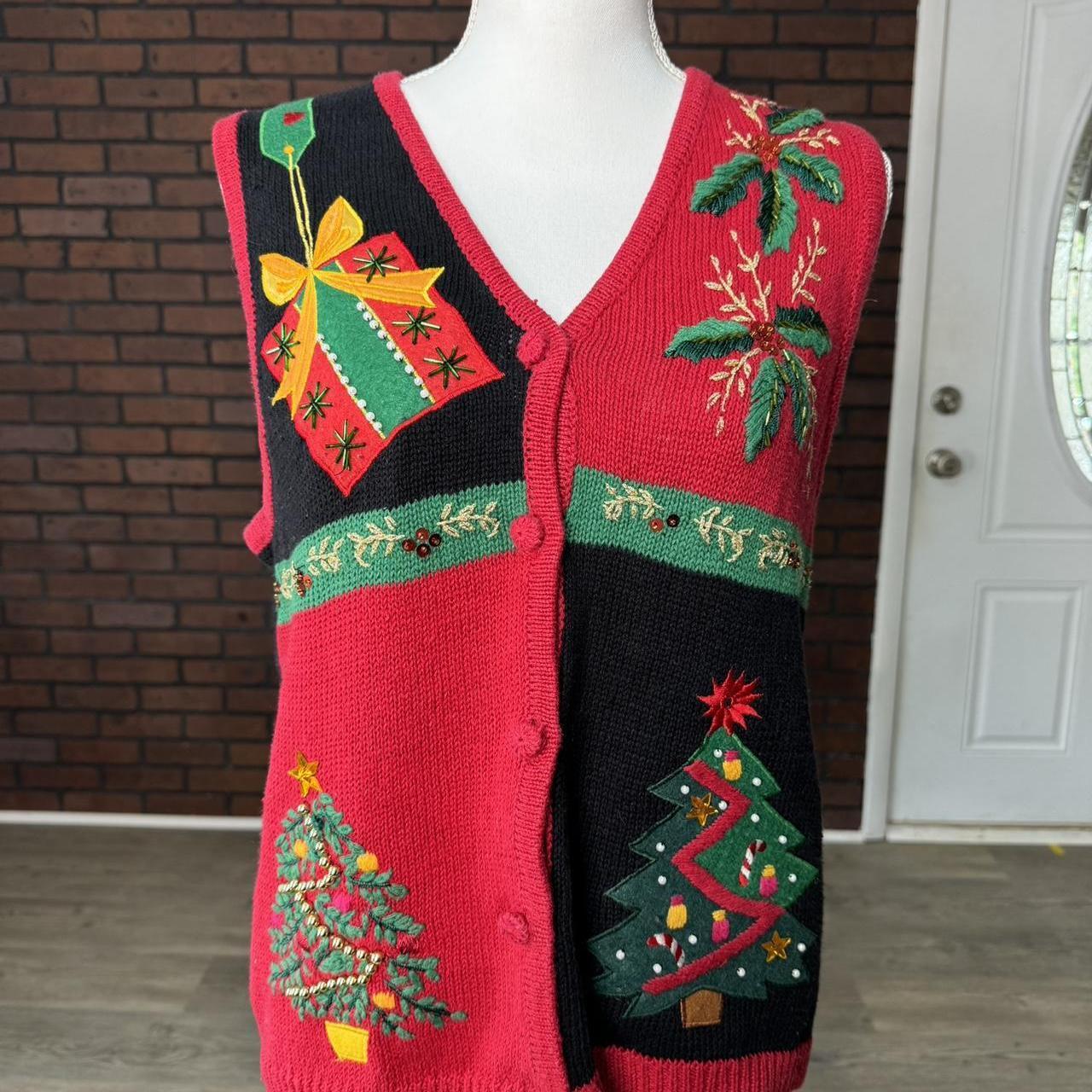 American Vintage Women's Sweater - Red/Multi - M … - image 1