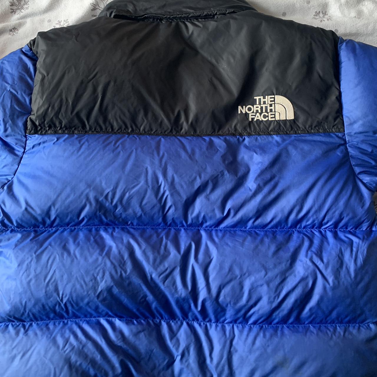 north face nuptse down puffa jacket, small paint... - Depop