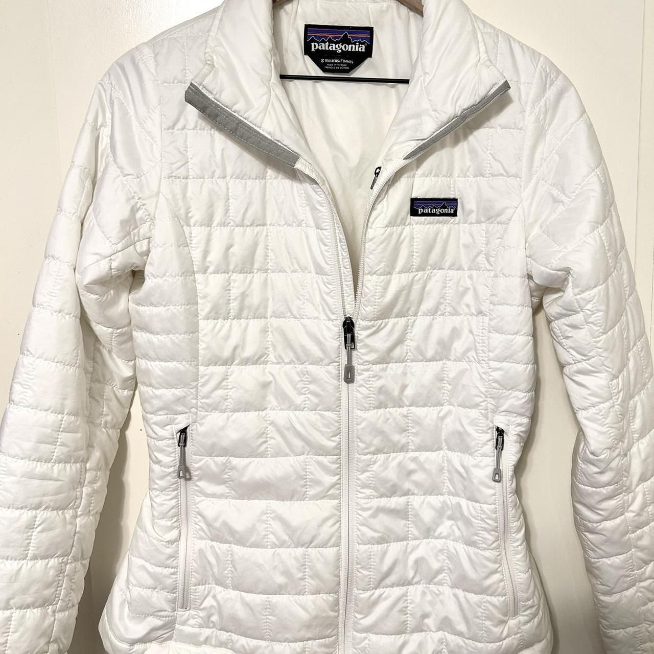 Patagonia Women's White Jacket Depop