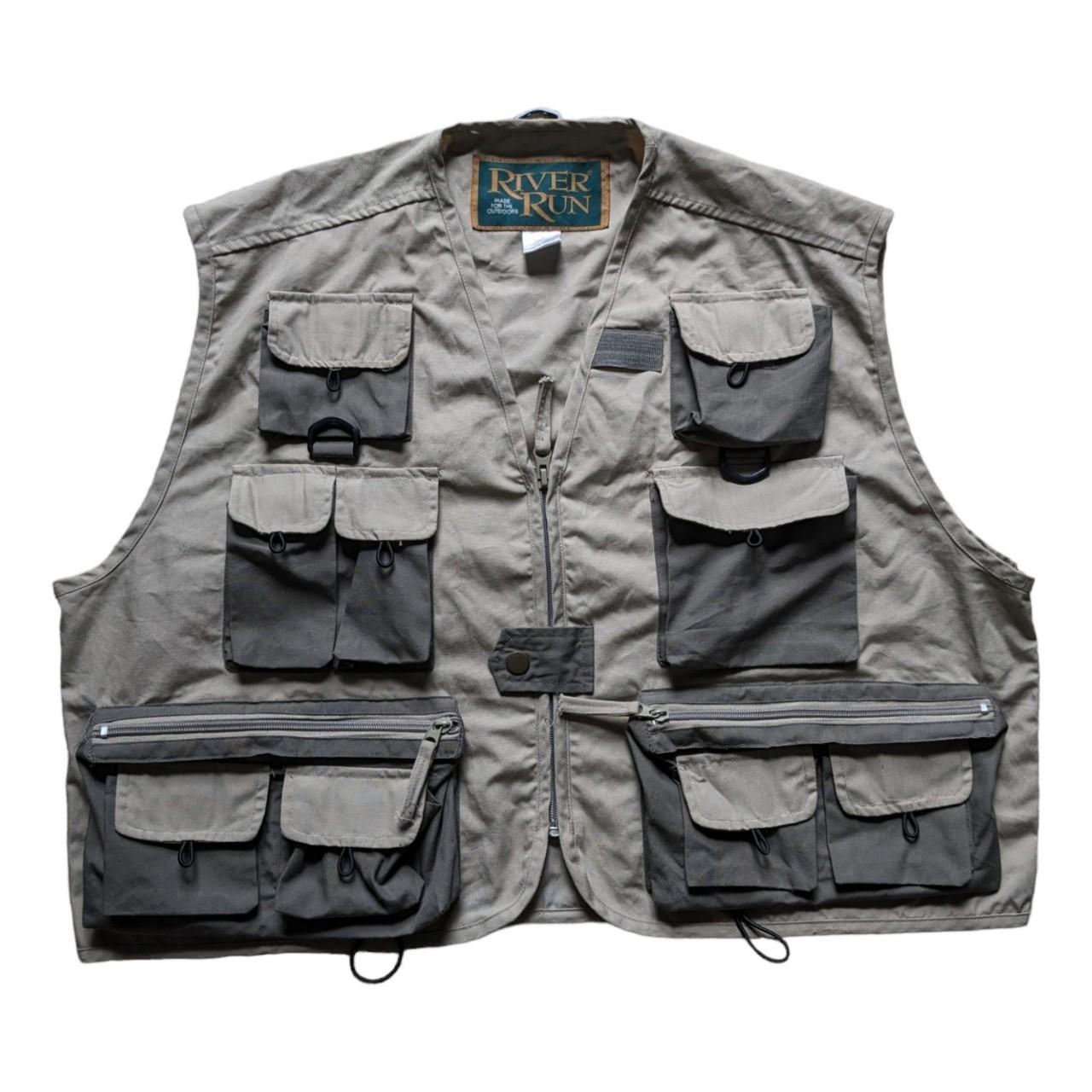 Vintage technical tactical utility fishing vest in... - Depop
