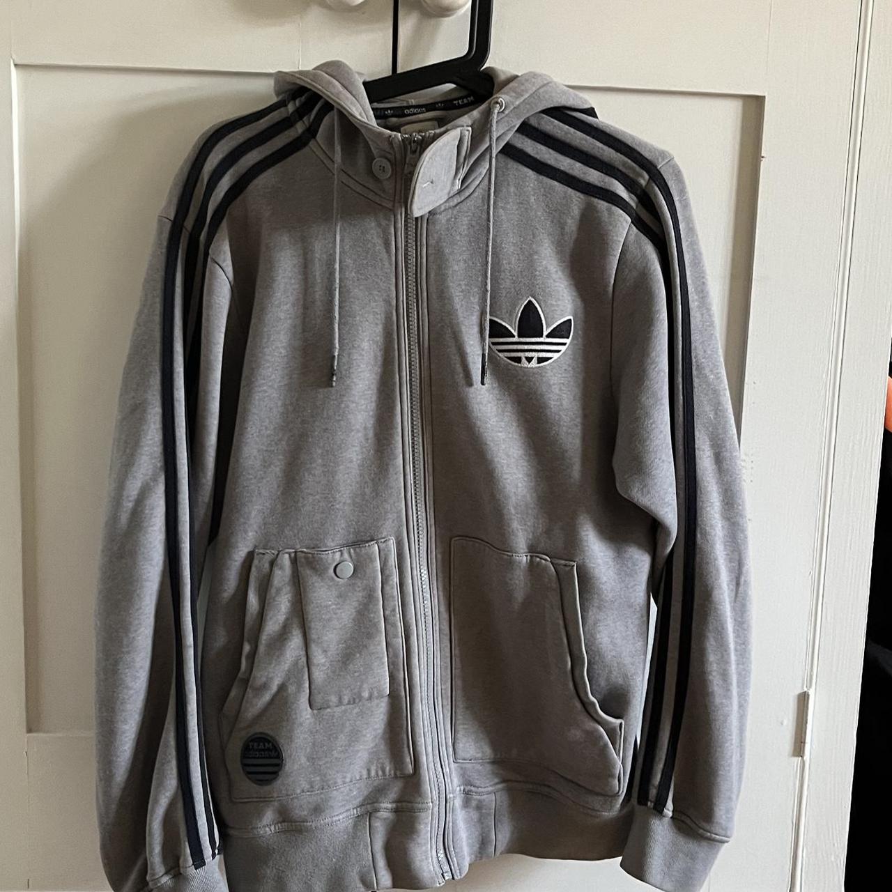 Adidas grey zip up Like new condition Very... - Depop