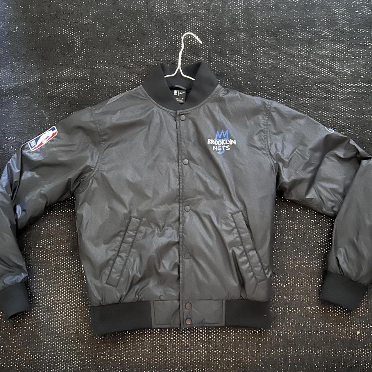 Brooklyn Nets bomber jacket Never worn Size Adult... Depop