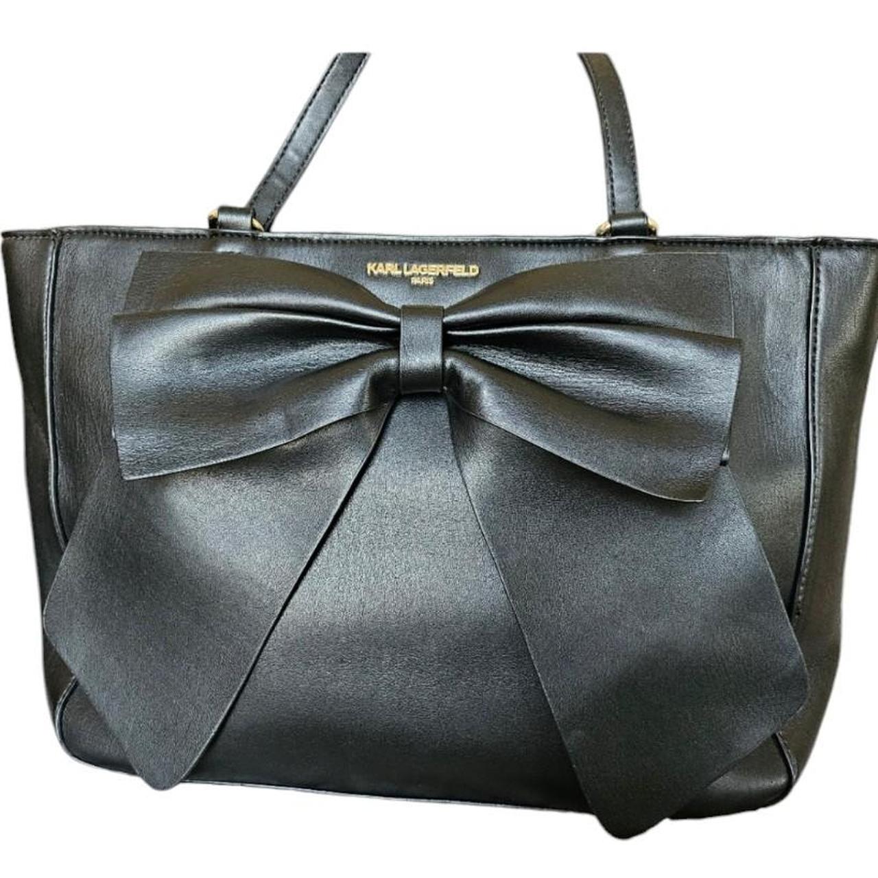 Karl lagerfeld tote with bow hotsell