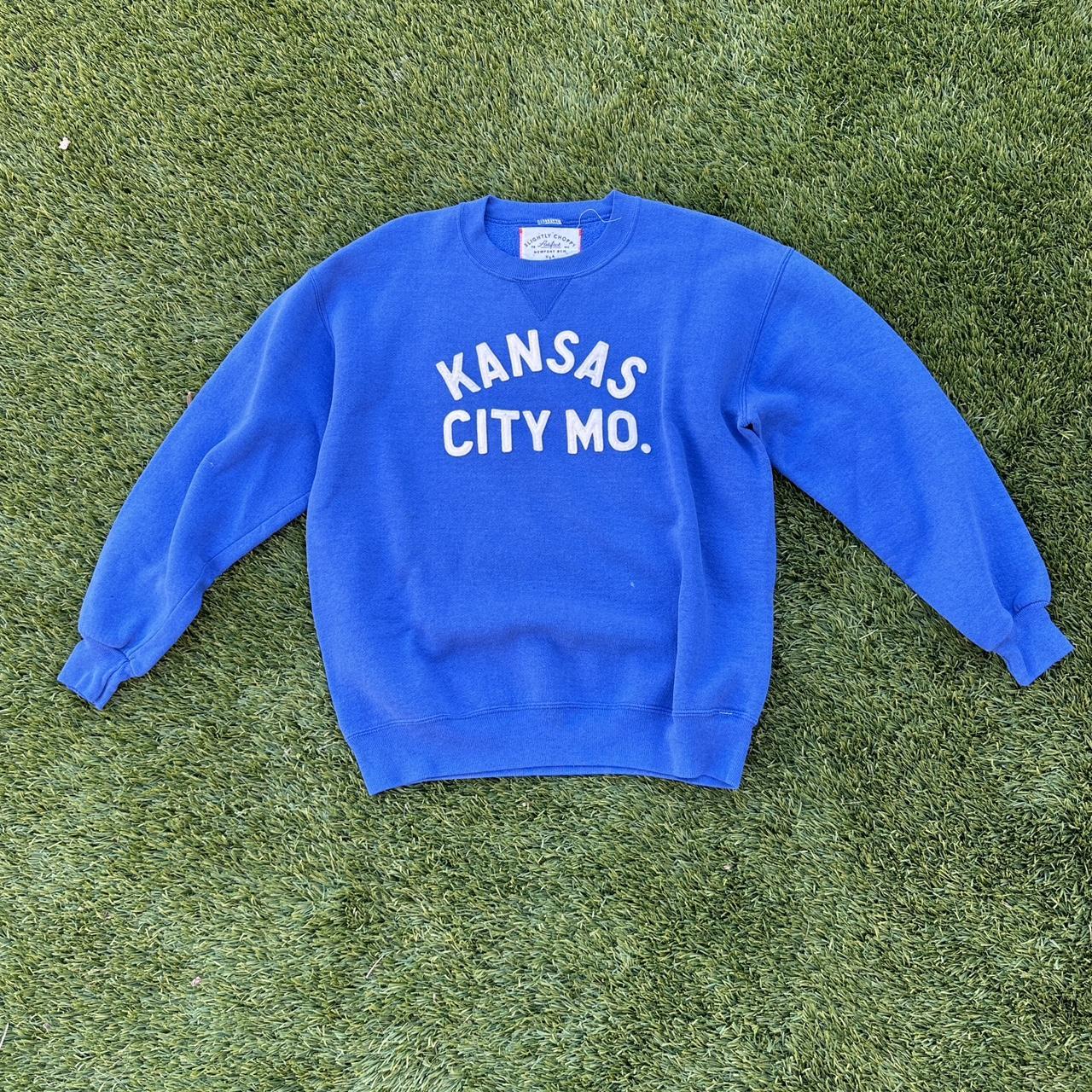 Slightly Choppy Crew Neck Size Large Royal Blue - Depop