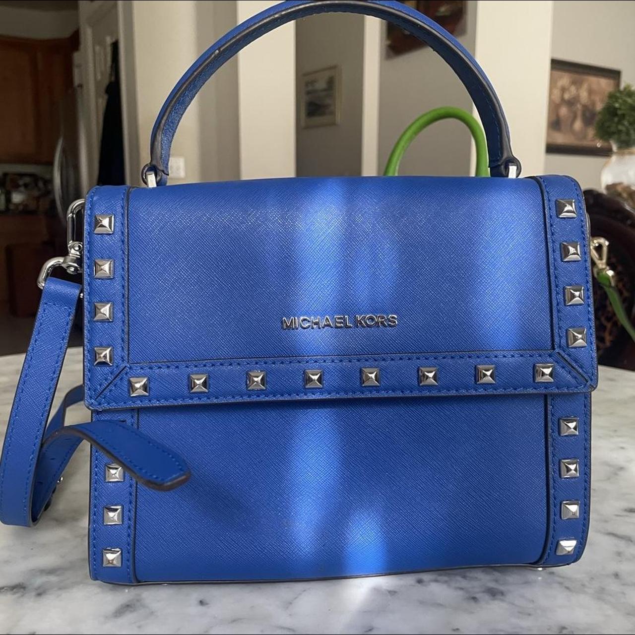 royal blue michael kors purse