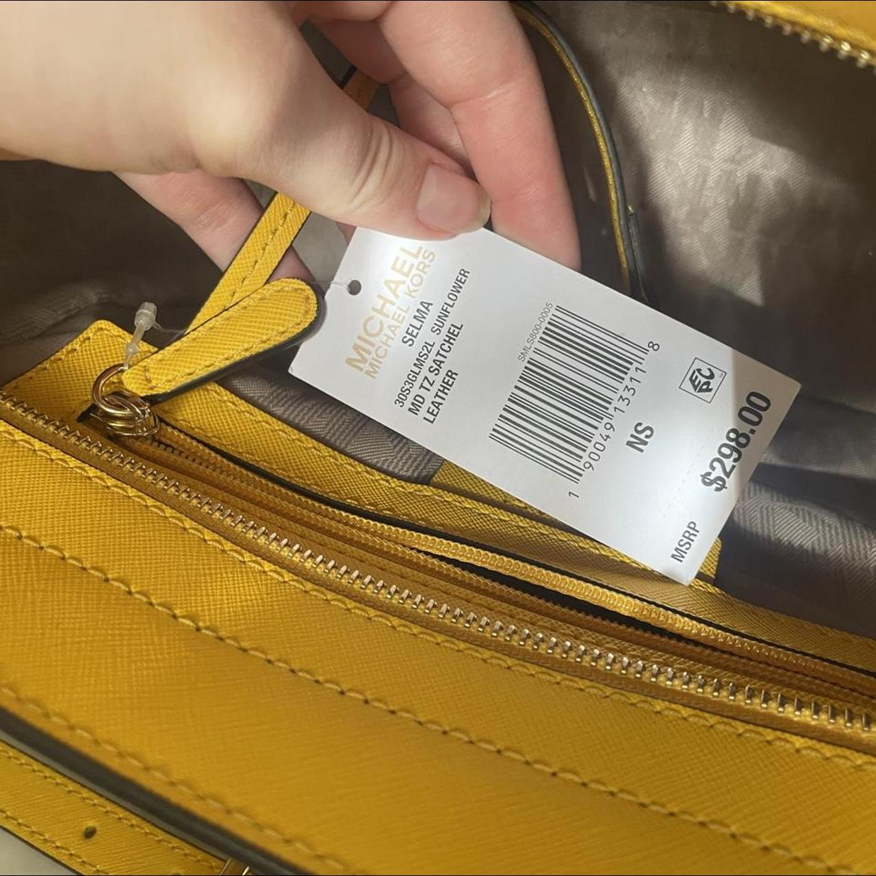 Michael Kors Jet Set Saffiano Leather Chain Large Shoulder Tote Bag yellow   Michael Kors bag  087303566860  Fash Brands