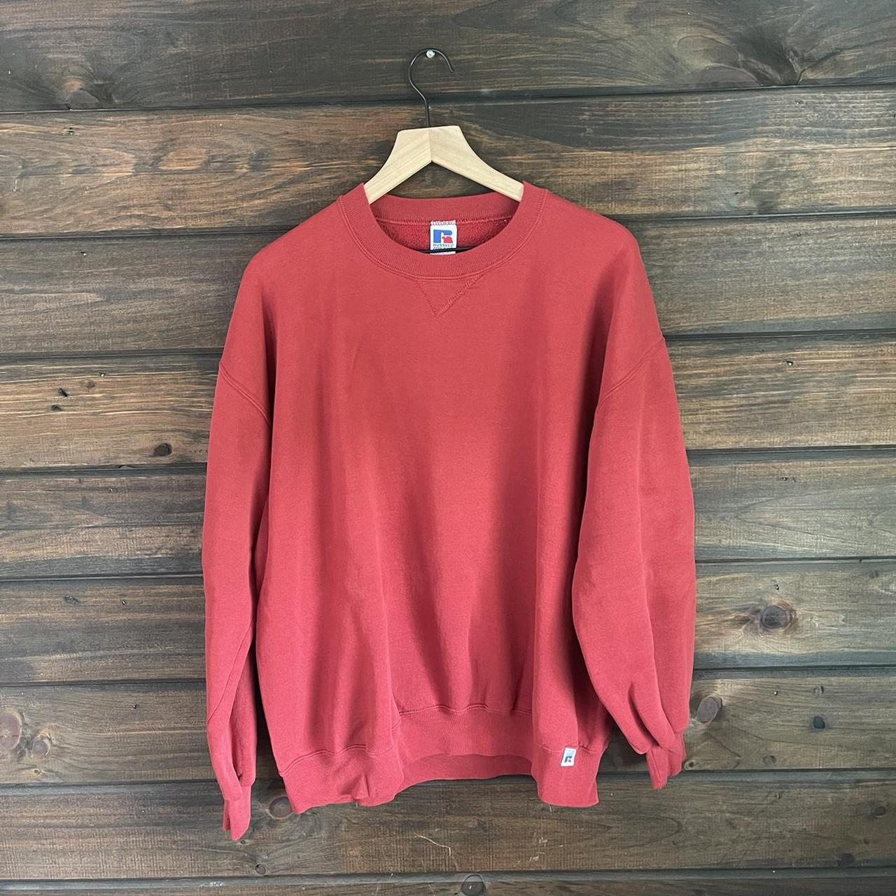 Vintage 90s Made in the USA Russell Athletic Red... - Depop