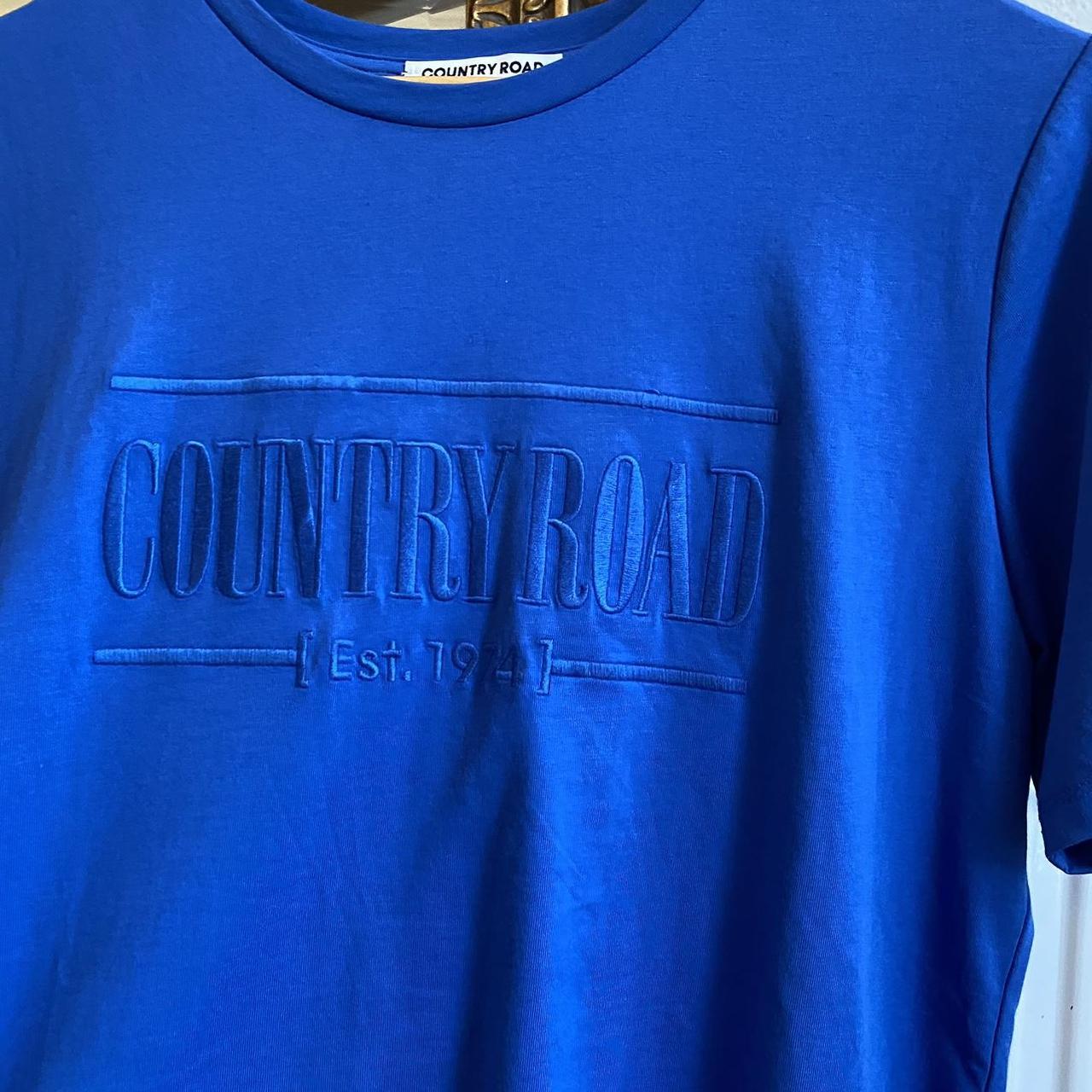 Country Road Tee Electric Blue brand new, perfect... Depop