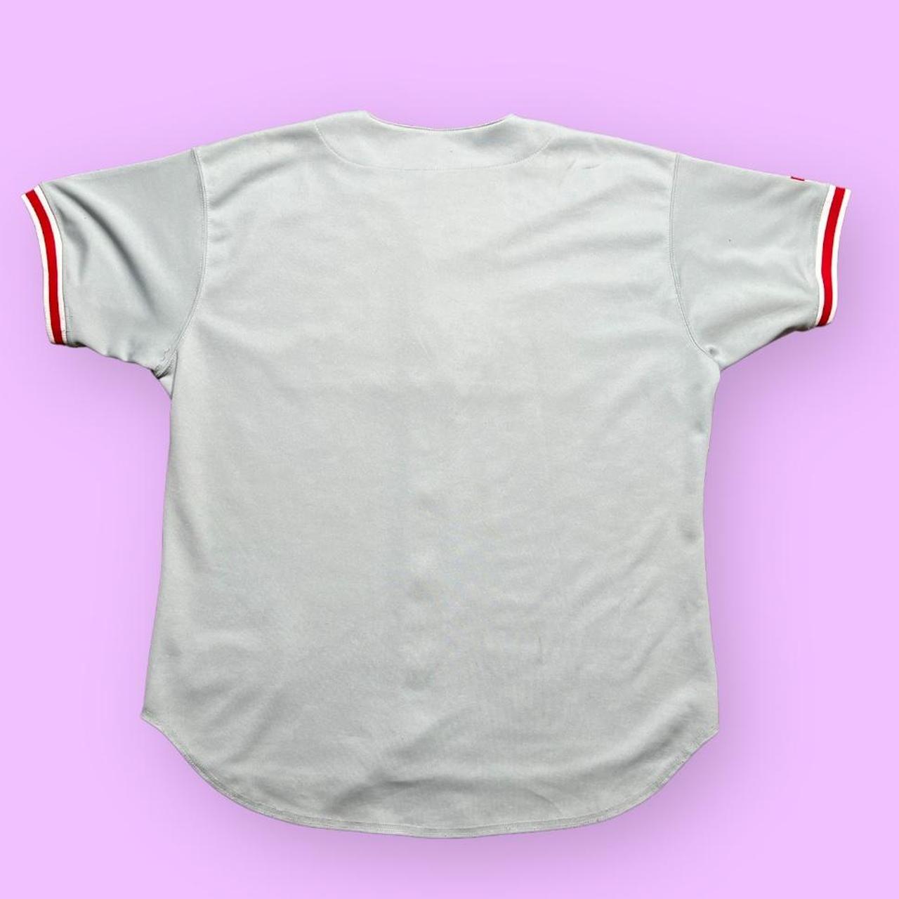 Phillies Button Up Jersey Red & white In - Depop