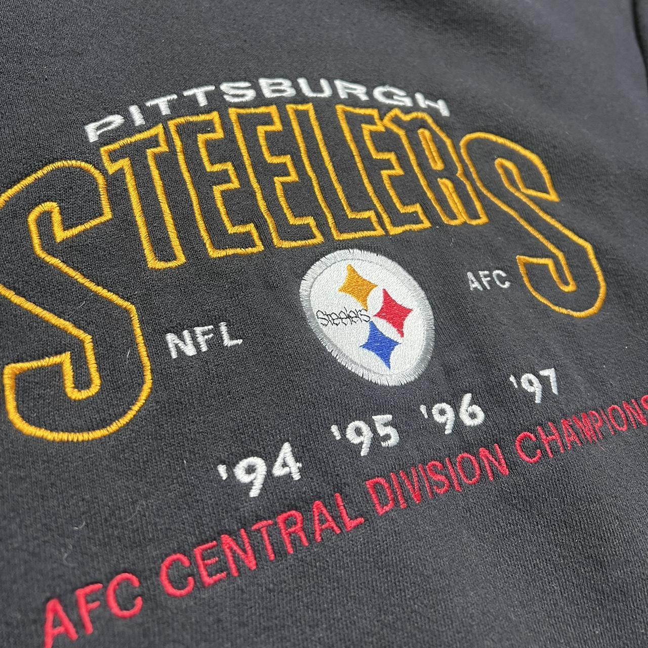 Vintage Steelers Crewneck 90s black Nutmeg - Depop