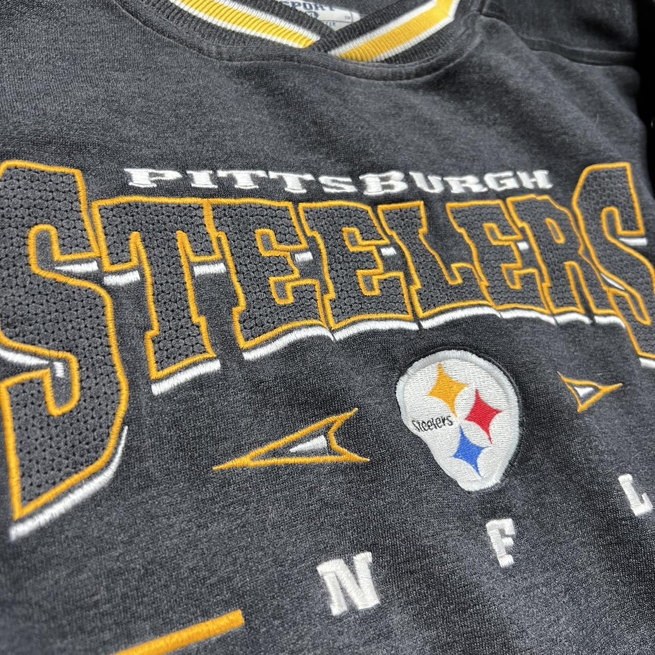 Vintage 90s Faded Pittsburgh Steelers sweatshirt - Depop