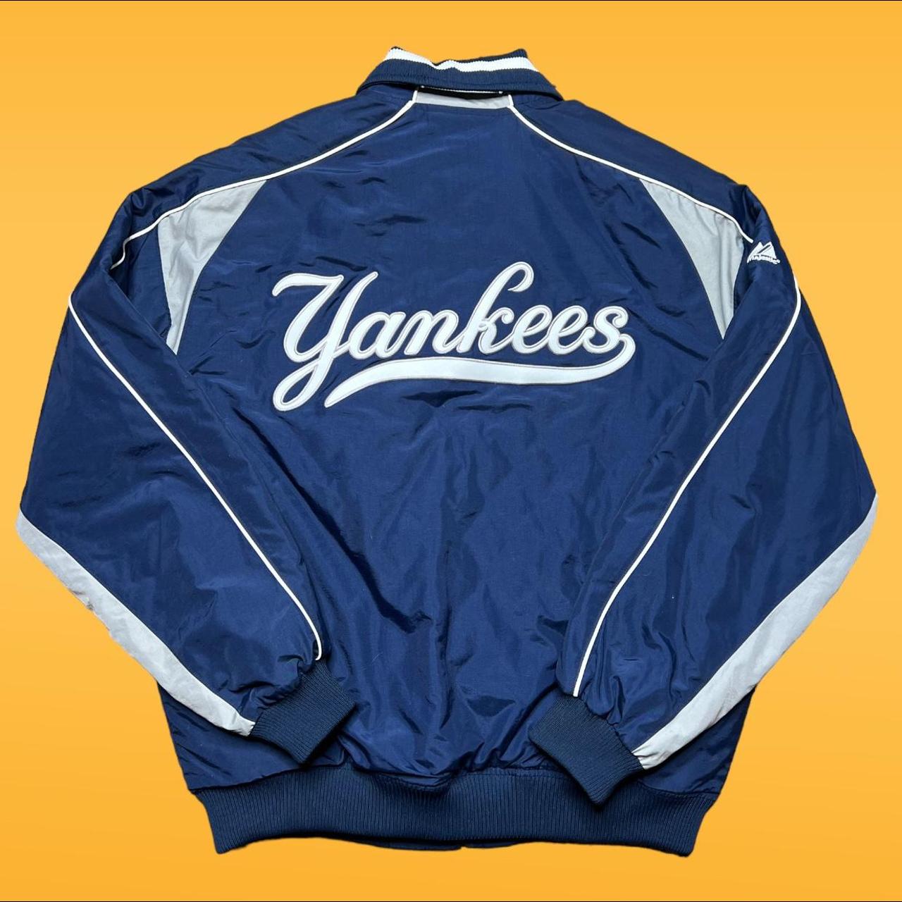 NY Yankees Majestic Bomber Jacket Size Large - - Depop