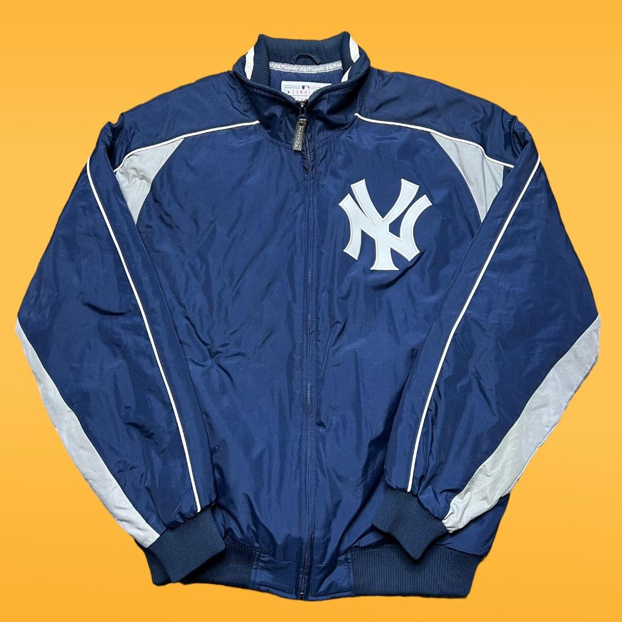 NY Yankees Majestic Bomber Jacket Size Large - - Depop