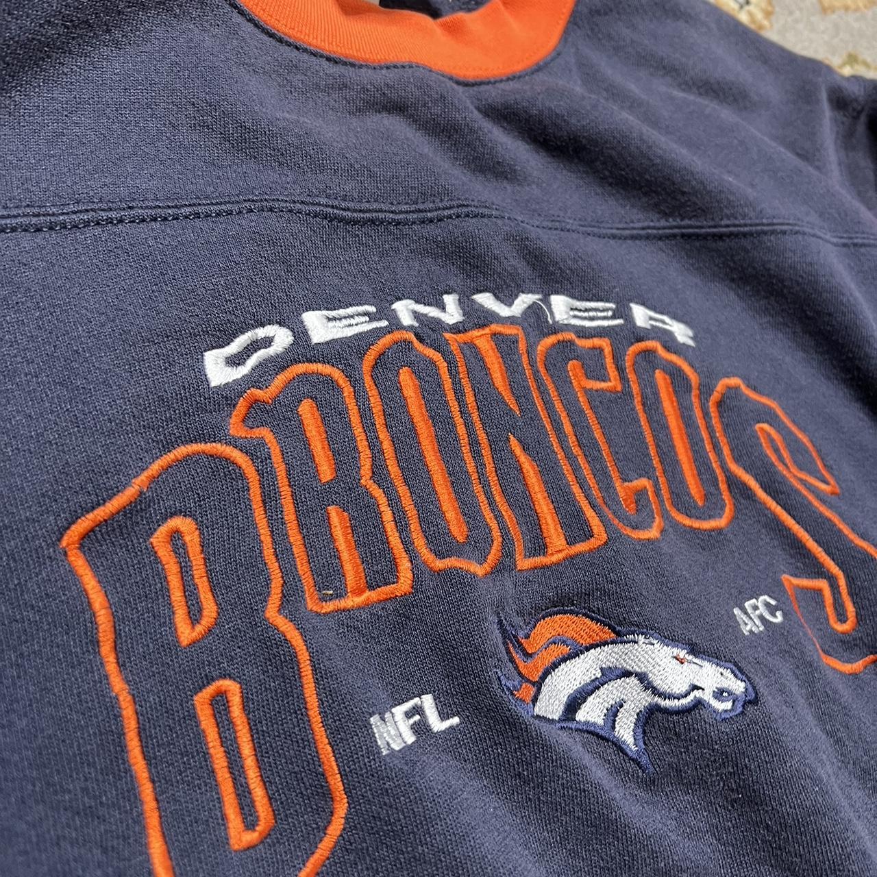 Vintage 90's baggy Denver Broncos sweatshirt In - Depop