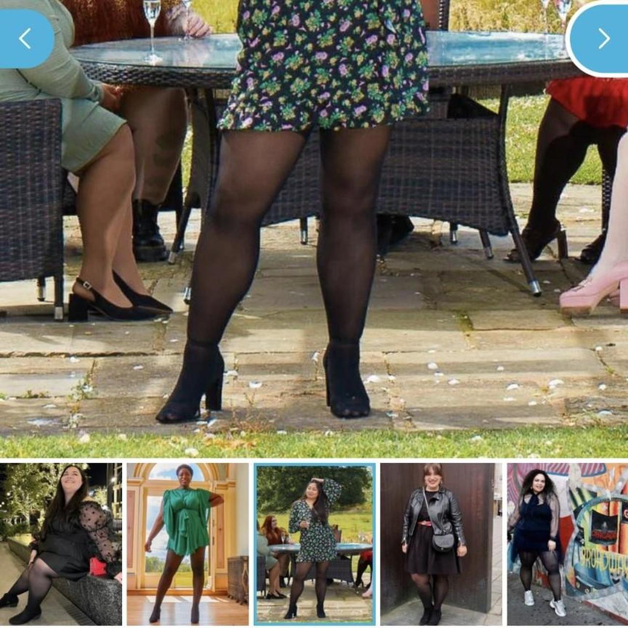 Snag tights Sheer 30 den tights in black Depop