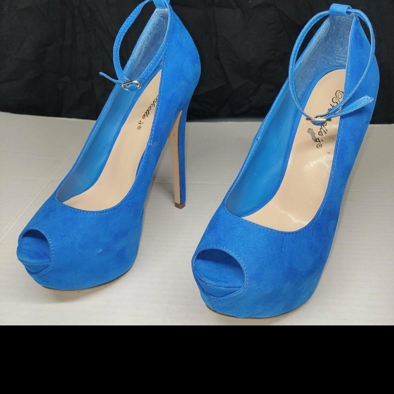 Neon blue heels deals