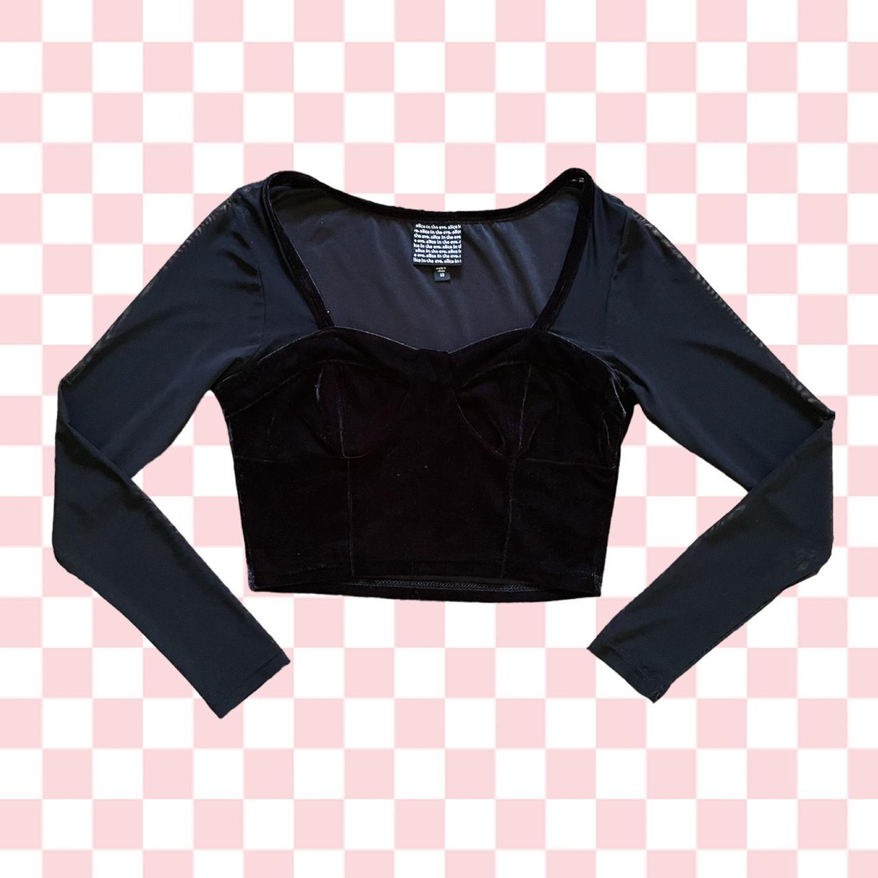 🪦 ALICE IN THE EVE VELVET AND MESH TOP 🪦 The goth’s... - Depop