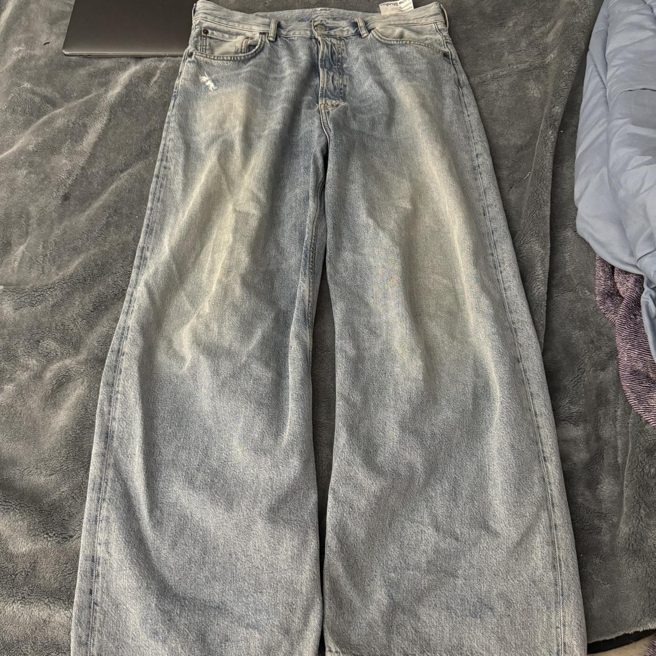 acne studios 1989 jeans light blue trash size 32 x... - Depop