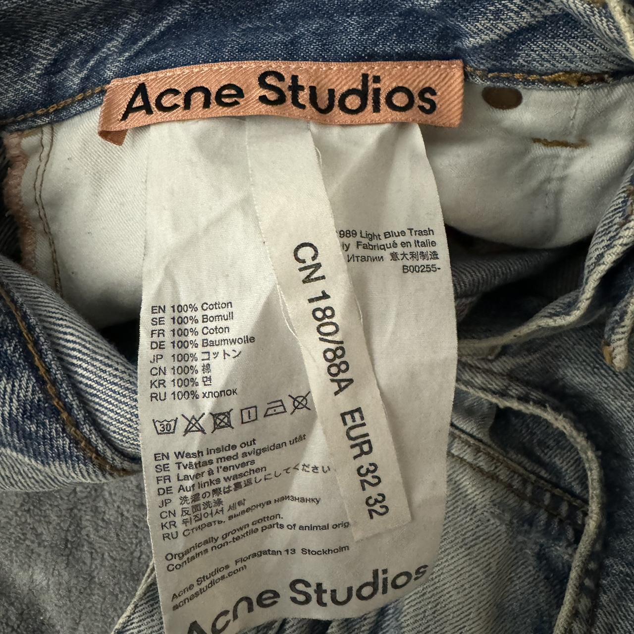 acne studios 1989 jeans light blue trash size 32 x... - Depop