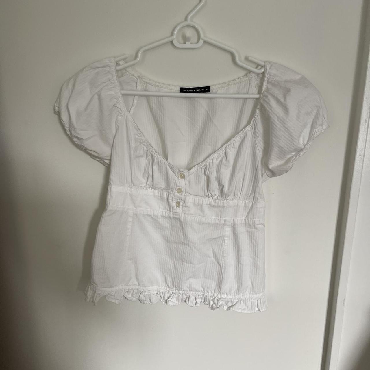 brandy melville ruffle top Depop