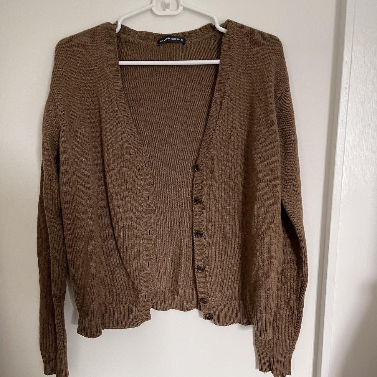 brown brandy cardigan - Depop