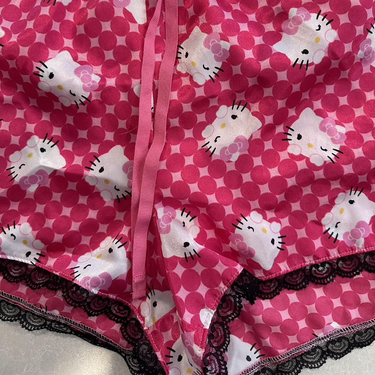 Hello Kitty pj shorts with lace trim size xxl )... Depop