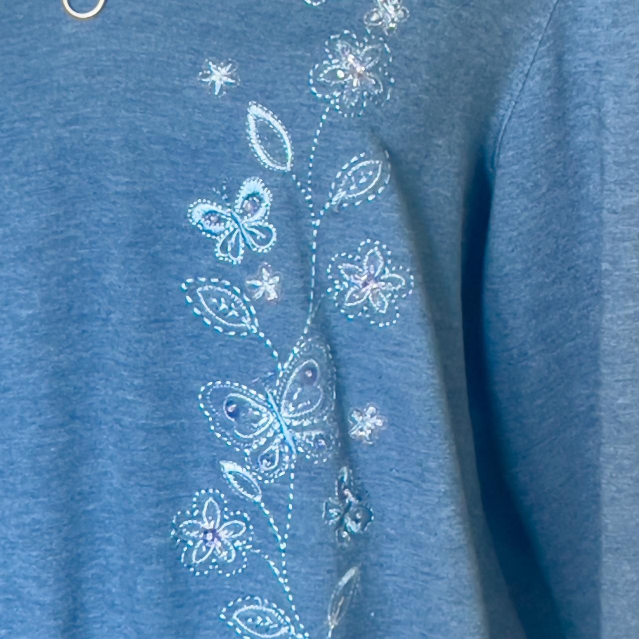 Alfred Dunner Women's Blue Sweatshirt (2)