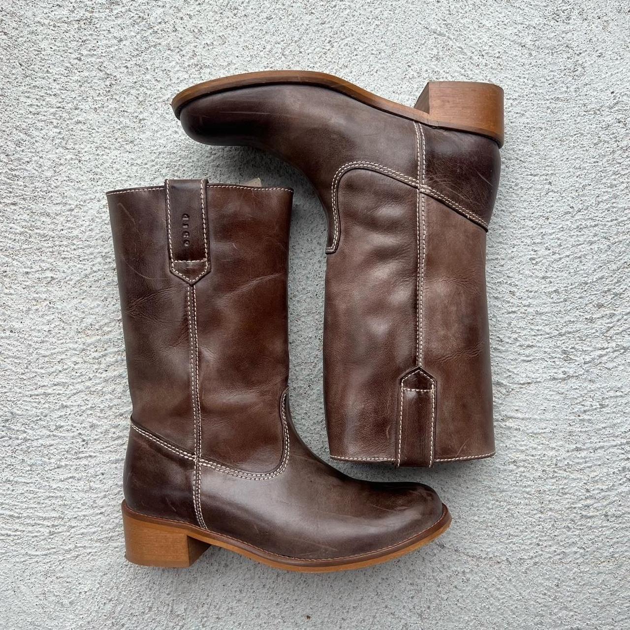 dico copenhagen - julia gaucho boot in brown... - Depop