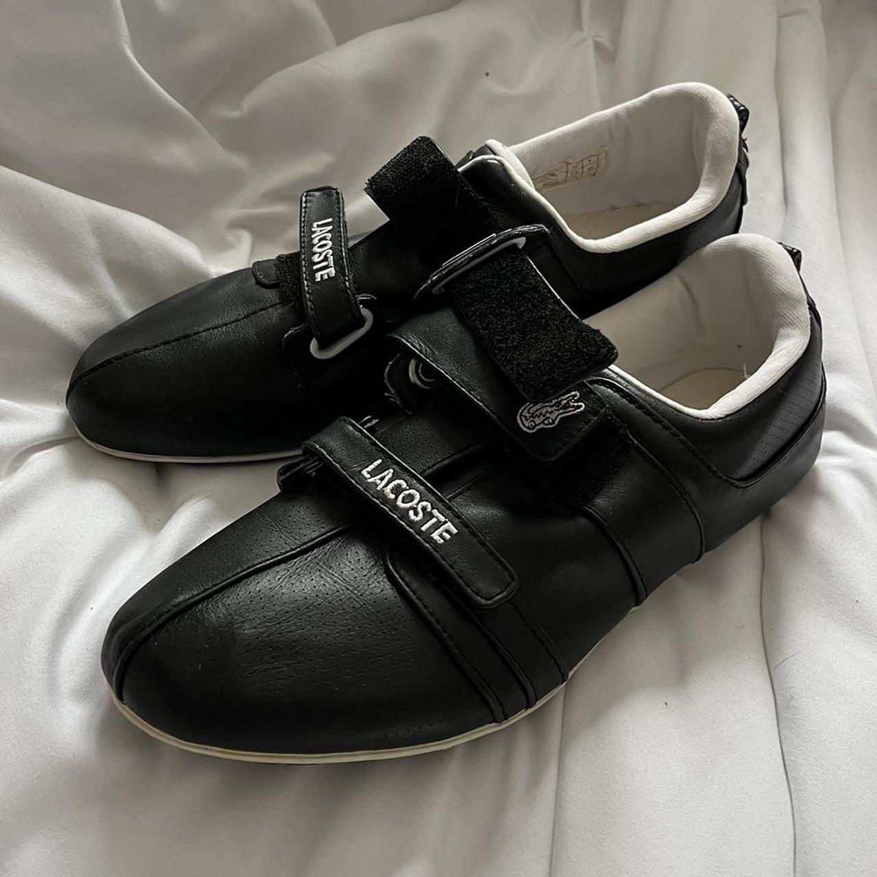 Lacoste black velcro sneakers