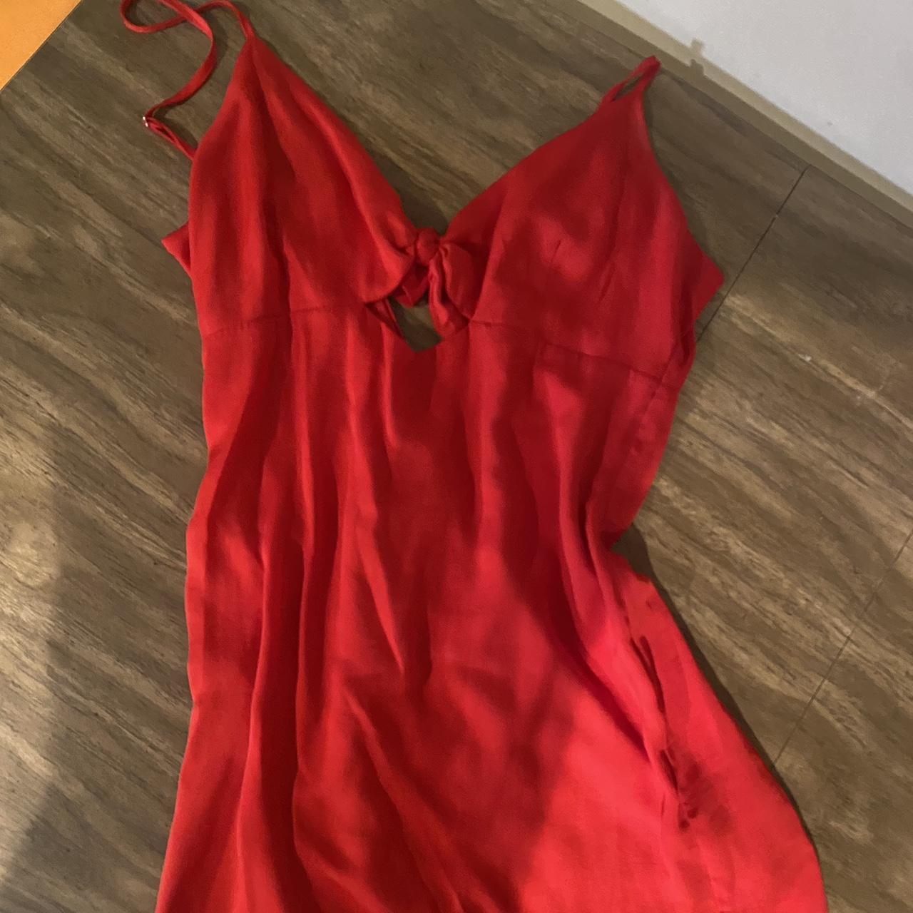 urban outfitters red bow mini dress - Depop