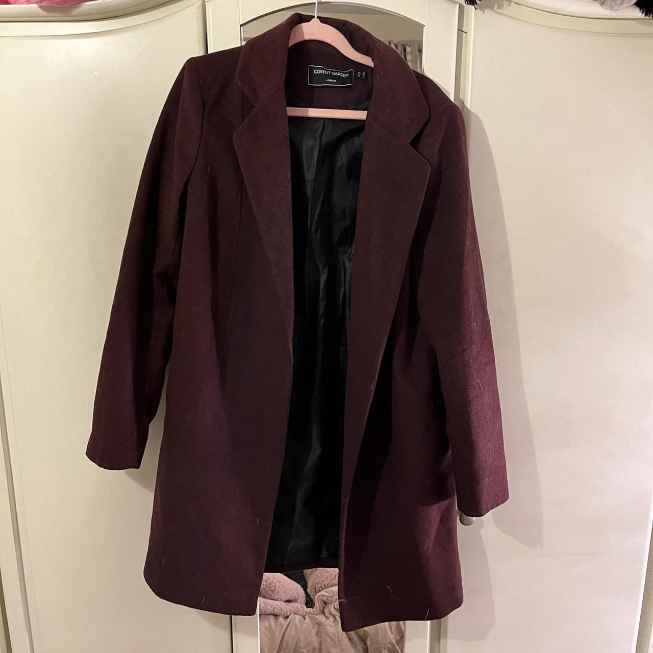 Gorgeous burgundy Covent Garden coat, in a soft