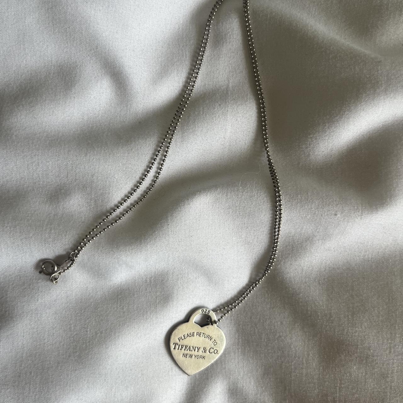 Tiffany heart necklace. 100% authentic has the 925... - Depop