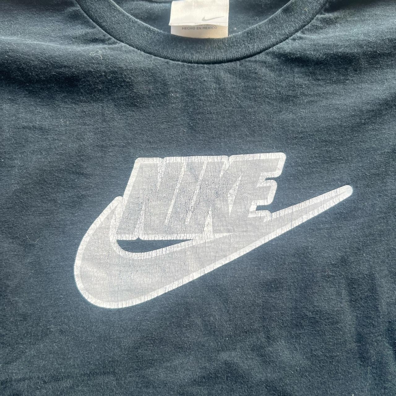 Vintage Nike Center Swoosh Logo Long Sleeve... - Depop