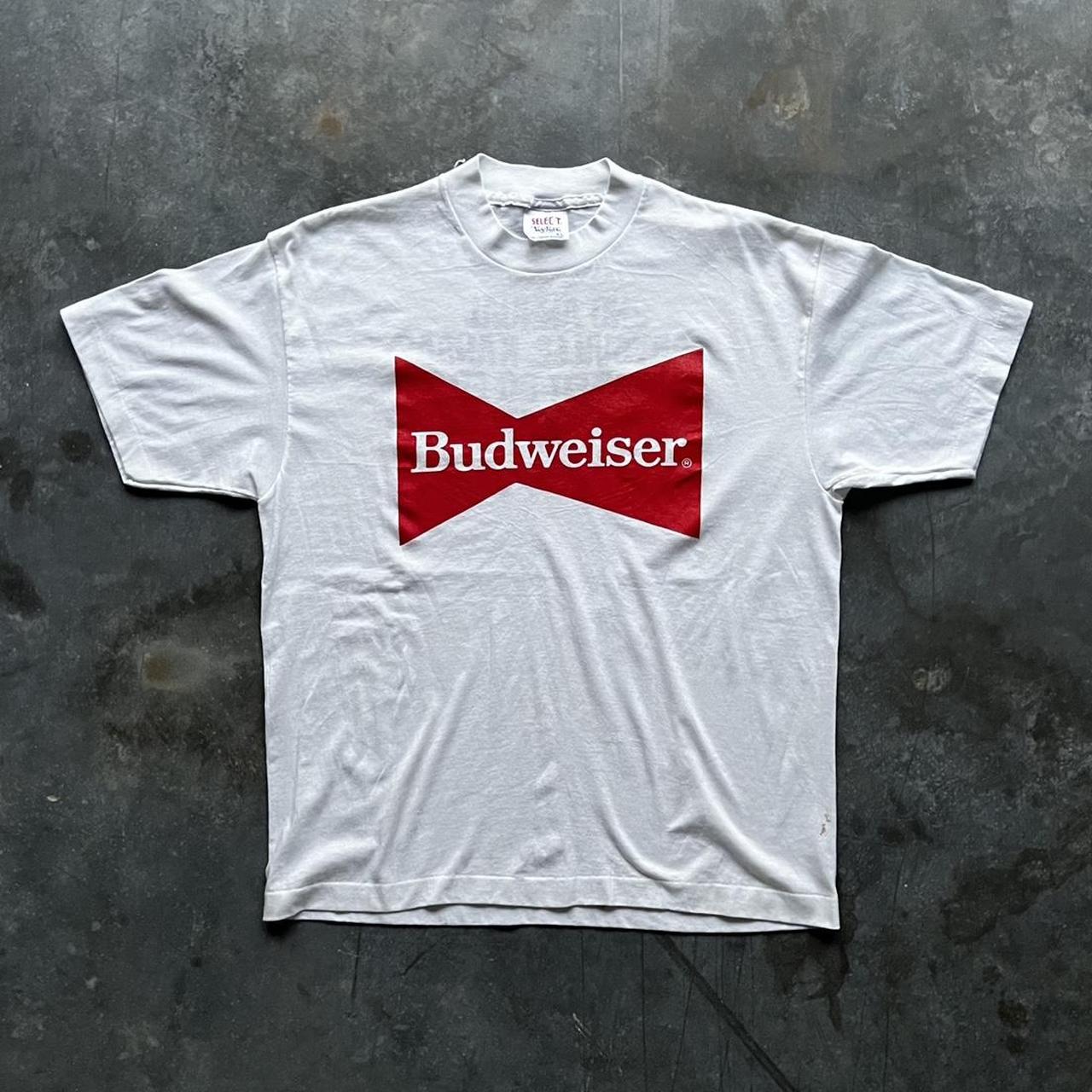 Vintage 80s Budweiser Softball Game Tee. Super soft... - Depop