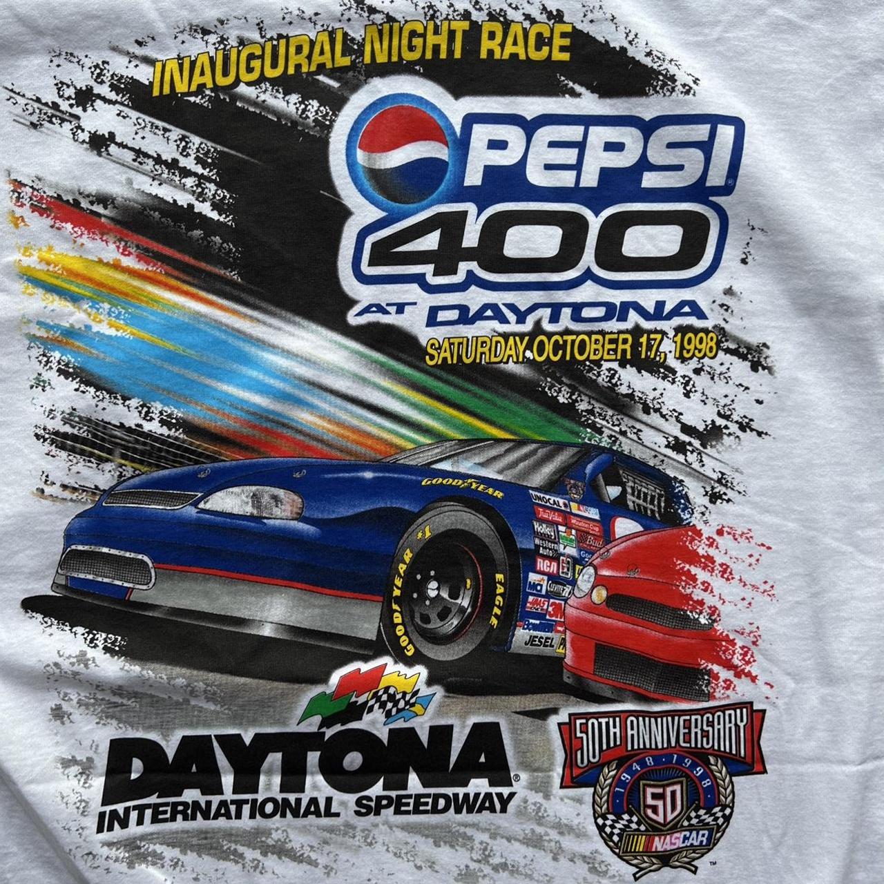 Vintage Nascar Pepsi 400 Daytona Racing Racecar Tee.... - Depop