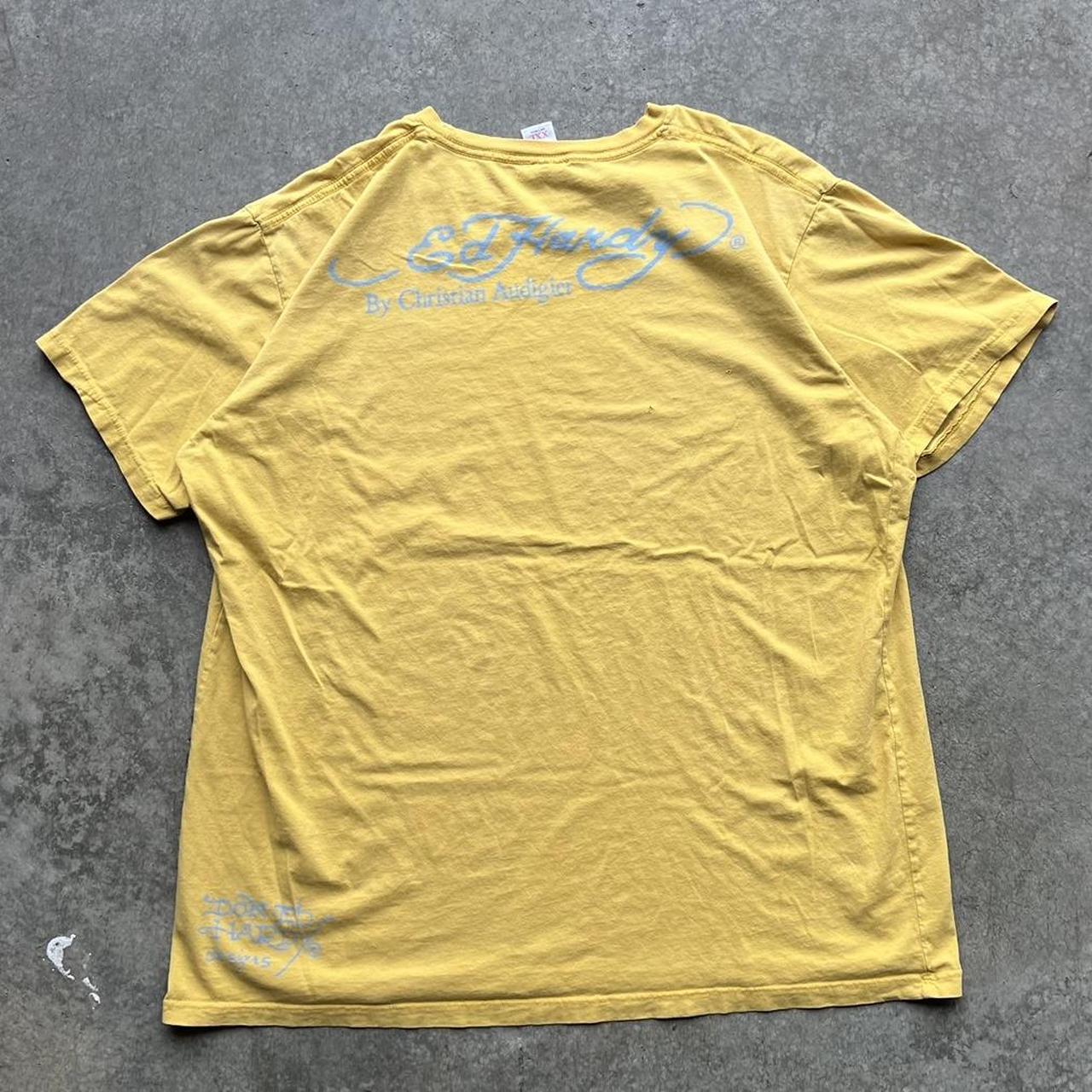 Ed Hardy Men's T-Shirt - Yellow - XXL